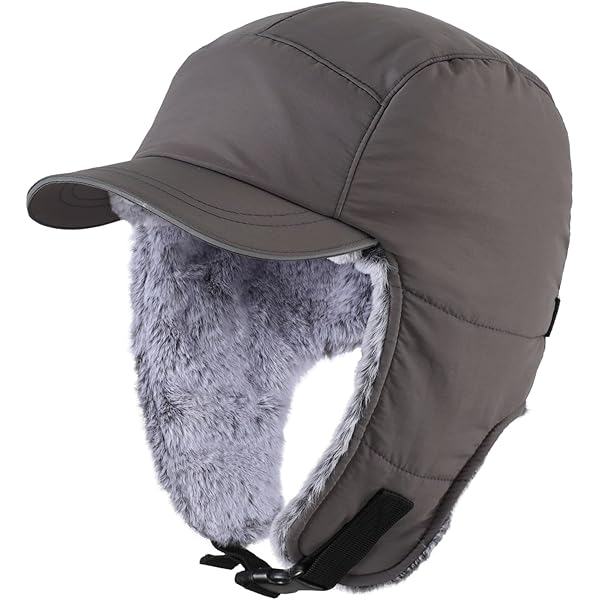 Home Prefer Men's Trapper Hat with Ear Flaps Winter Warm Hat Windproof, Water Repellent, Reflective, Faux Fur Fully Lined