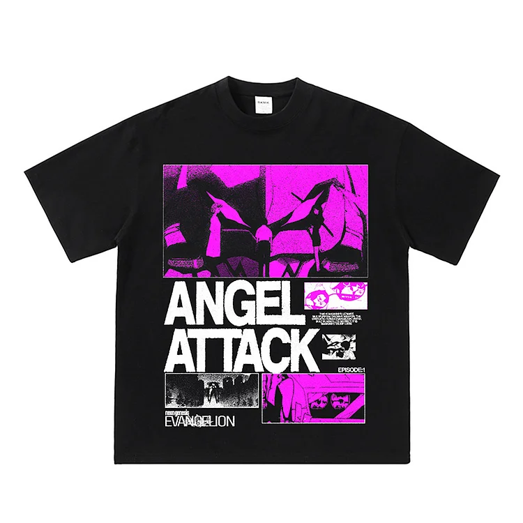Pure Cotton Evangelion Angel Attack Aesthetic T-shirt weebmemes