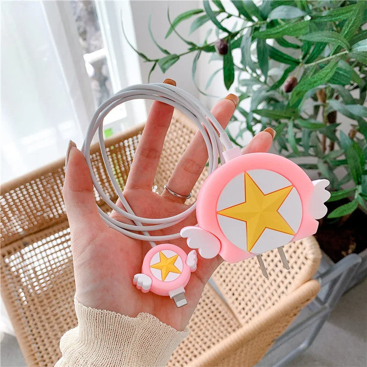 Cute Cartoon Apple Charger Cover