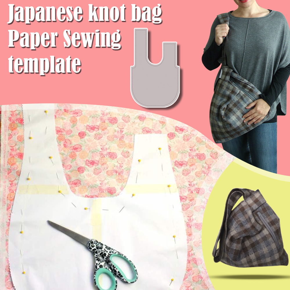 Japanese knot bag Sewing Pattern Template