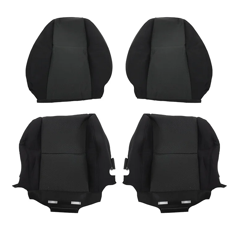 SEBLAFF 4Pcs Seat Cover Black Front Bottom Top Cloth Replacement for 2007-2014 Silverado Suburban Escalade Yukon
