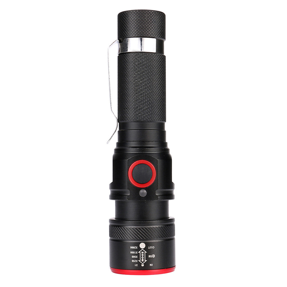 

T6 Portable LED Telescopic Zoom Flashlight Waterproof Night Fishing Torch, 501 Original