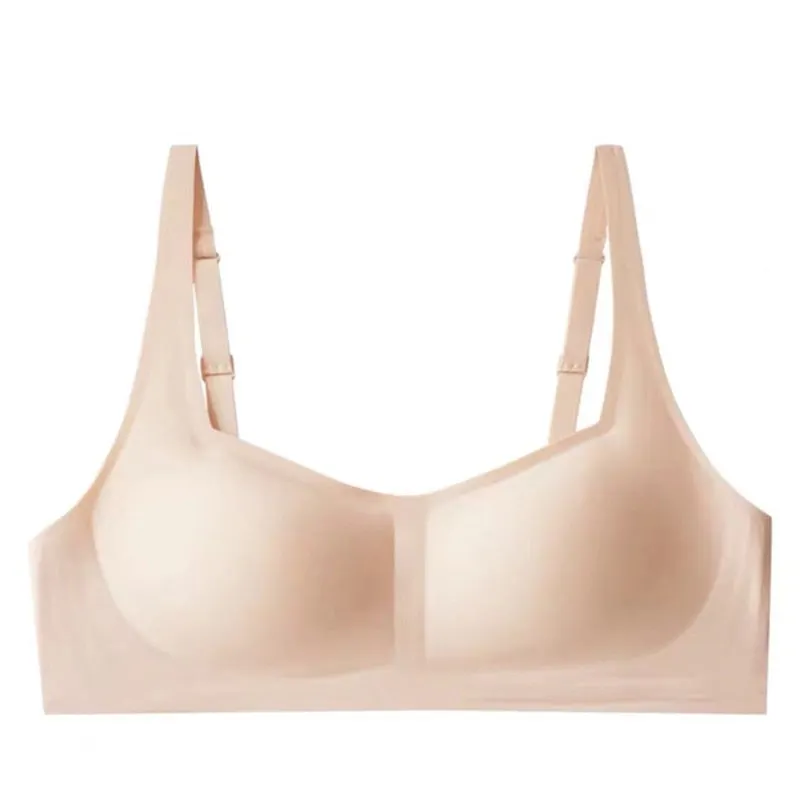 FINETOO Sexy U-neck Bras Women Seamless Underwear Padded Bralette S-XL Wireless Bra Soft Tops Ladies Solid Bra Lingerie 5 Colors