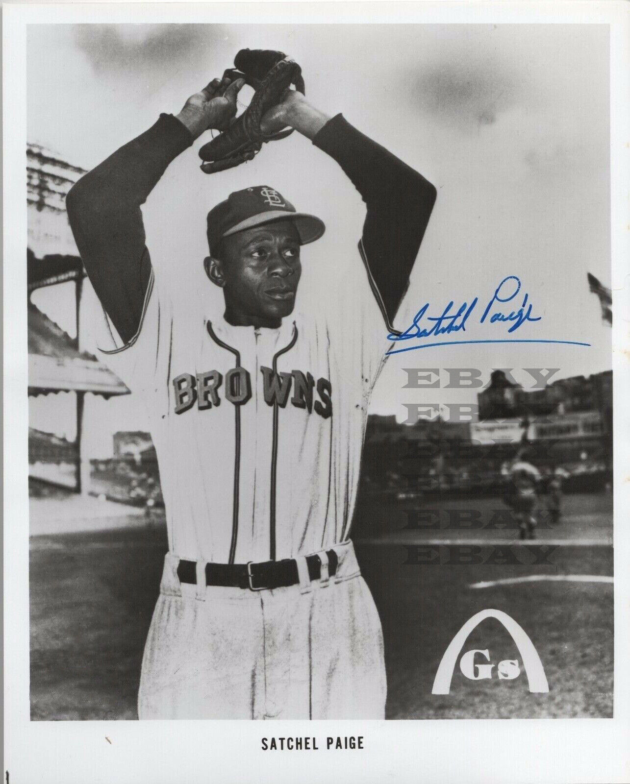 SATCHEL PAIGE Cleveland Indians Signed 8x10 autographed Photo Poster painting Reprint