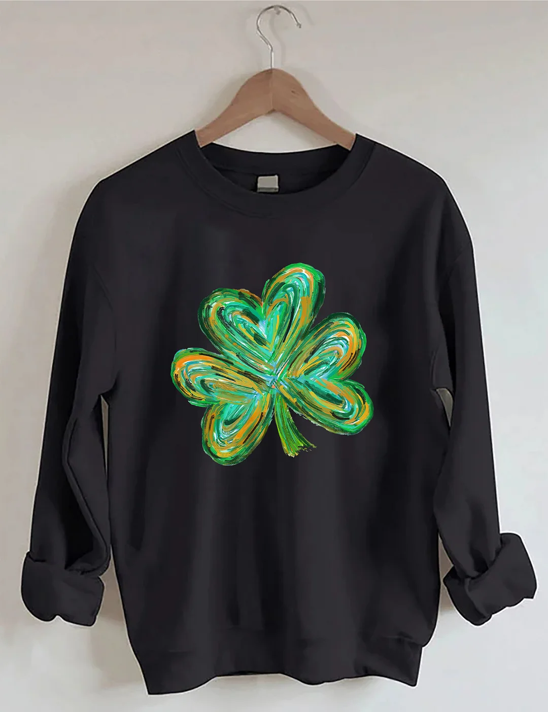 Cute St Patricks Four Leaf Clover Sweatshirt