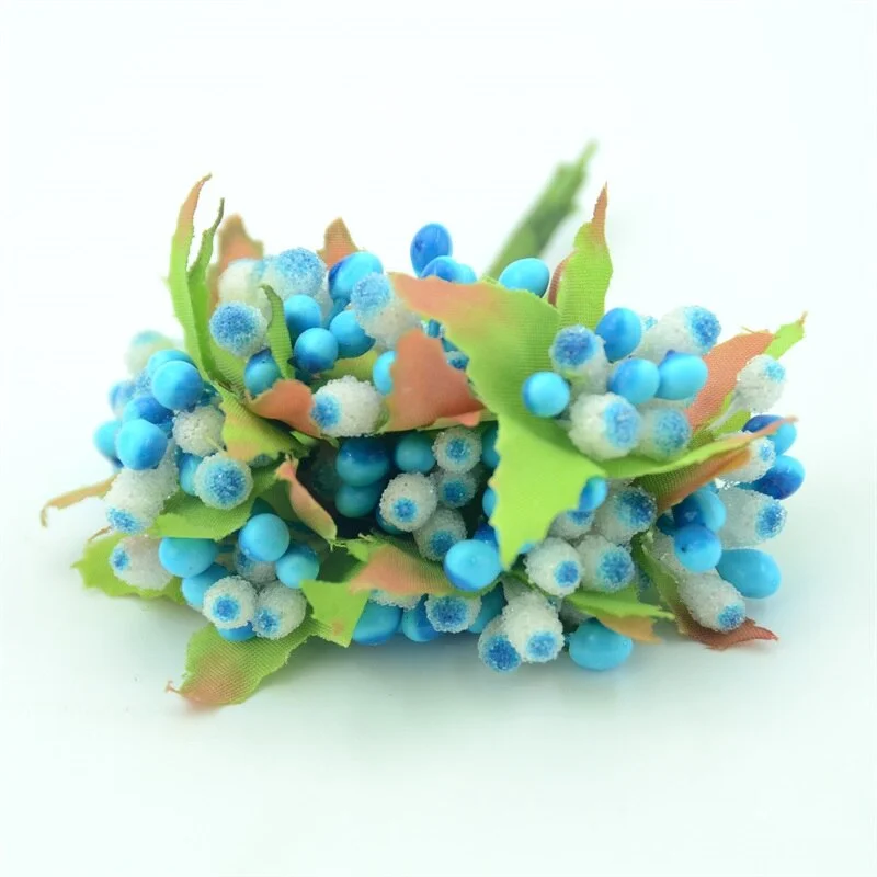 10PCS Mini Dichroic Glass Bud Stamen Artificial Flower Bouquet Wedding Box DIY Decoration Wedding Supplies Flower Accessories