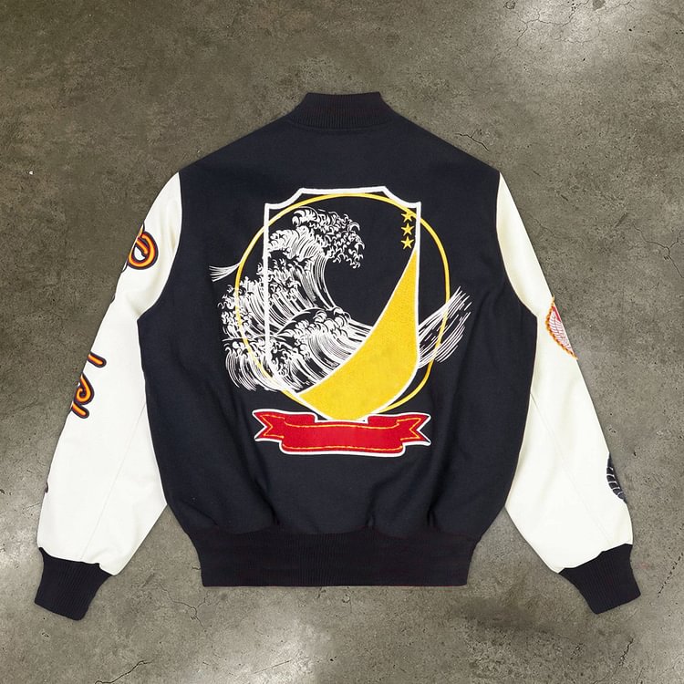 Vintage Street Print Trendy Track Jackets