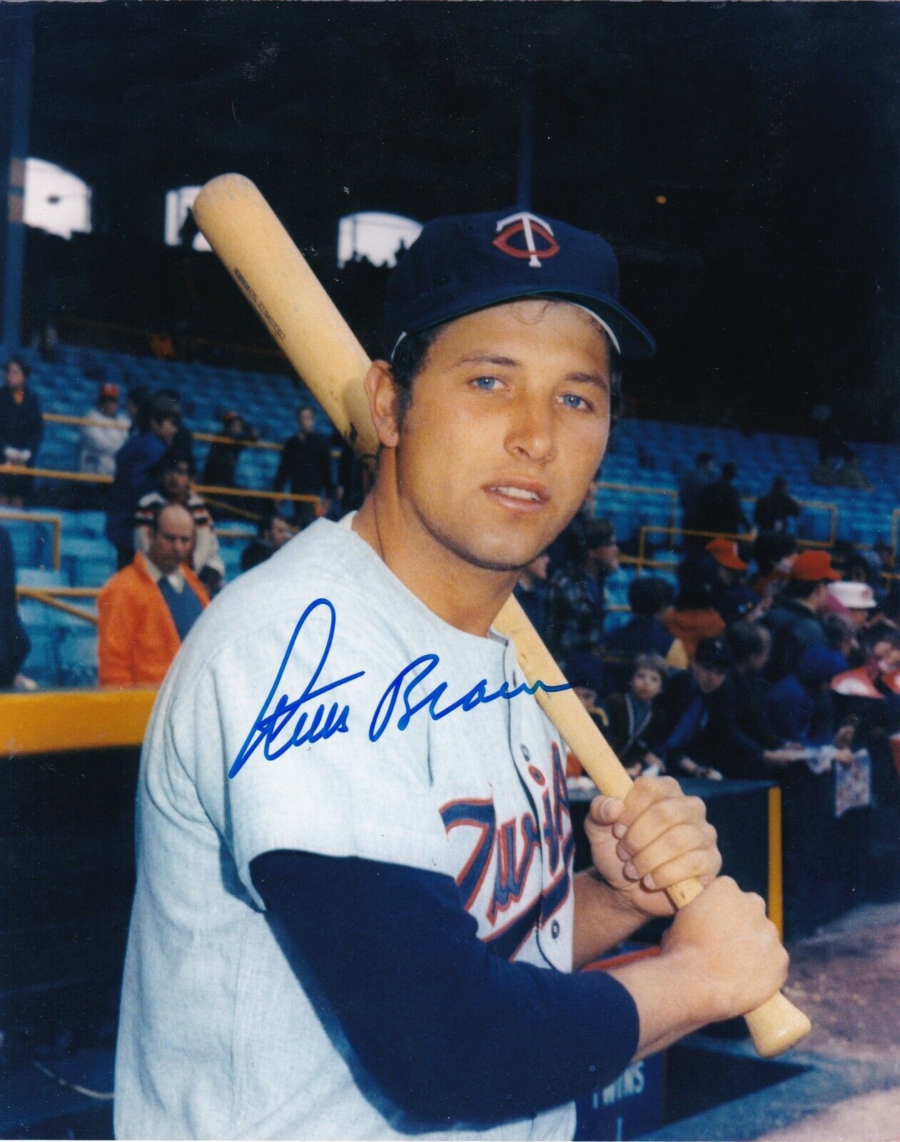 STEVE BRAUN MINNESOTA TWINS ACTION SIGNED 8x10