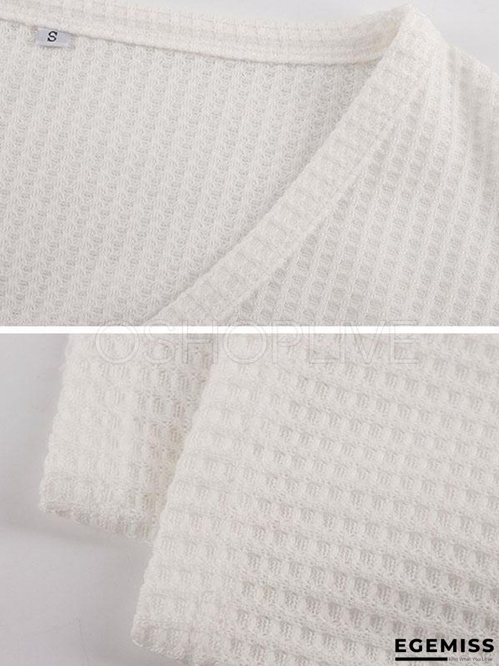 Camouflage Stitching V-neck Knit Sweater | EGEMISS