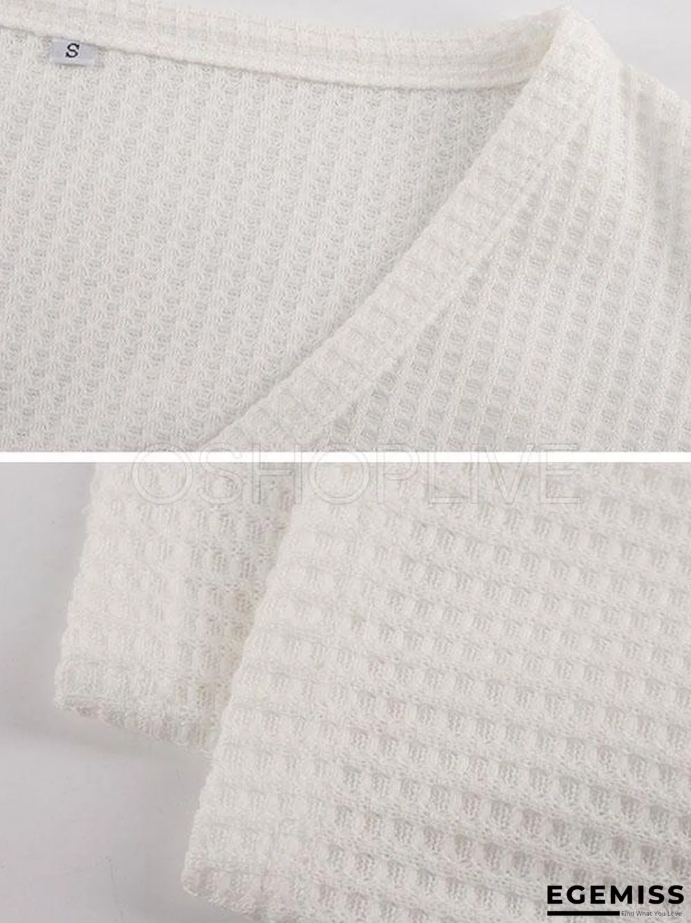 Camouflage Stitching V-neck Knit Sweater | EGEMISS