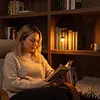 3D Printed Decorative Bookshelf Light Warm Glow & Easy Placement Reading Book Shelf Lights Fantasy Design & Versatile for Study Corner Home Library Decor