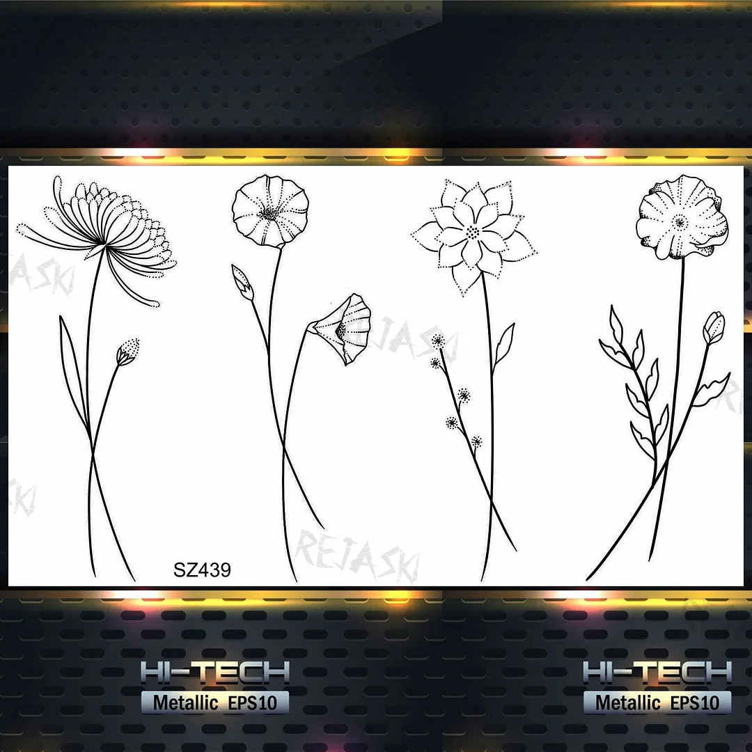 Colored Rose Fashion Feet Temporary Tattoos For Women Adult Hummingbird Sunflower Fake Tattoo Body Art Washable Tatoos Sticker