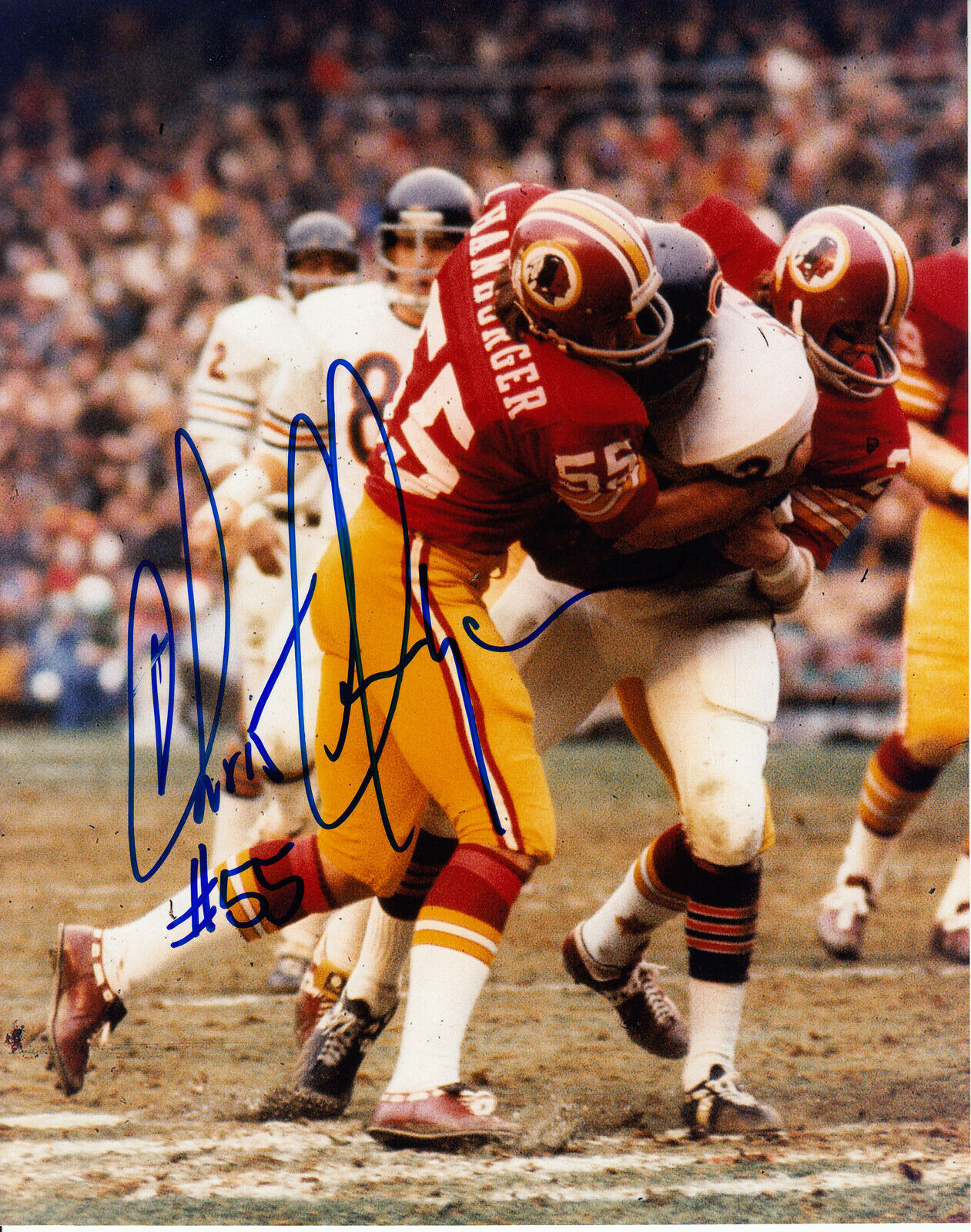 Chris Hanburger #6 8x10 Signed w/ COA Washington Redskins 031019