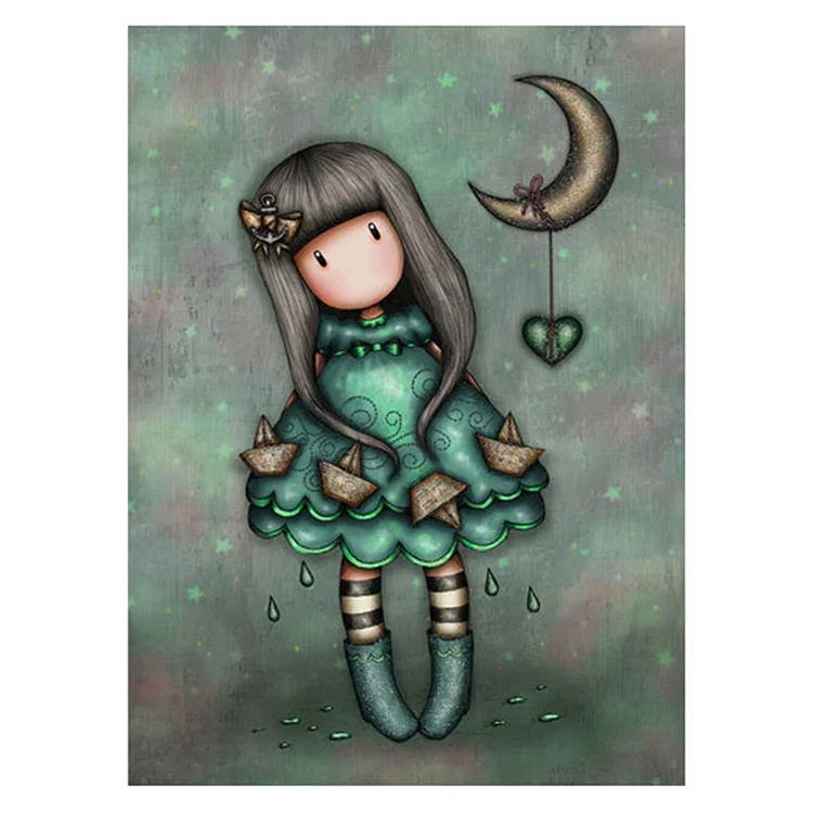 Gorjuss Doll 11CT Stamped Cross Stitch 30*40CM