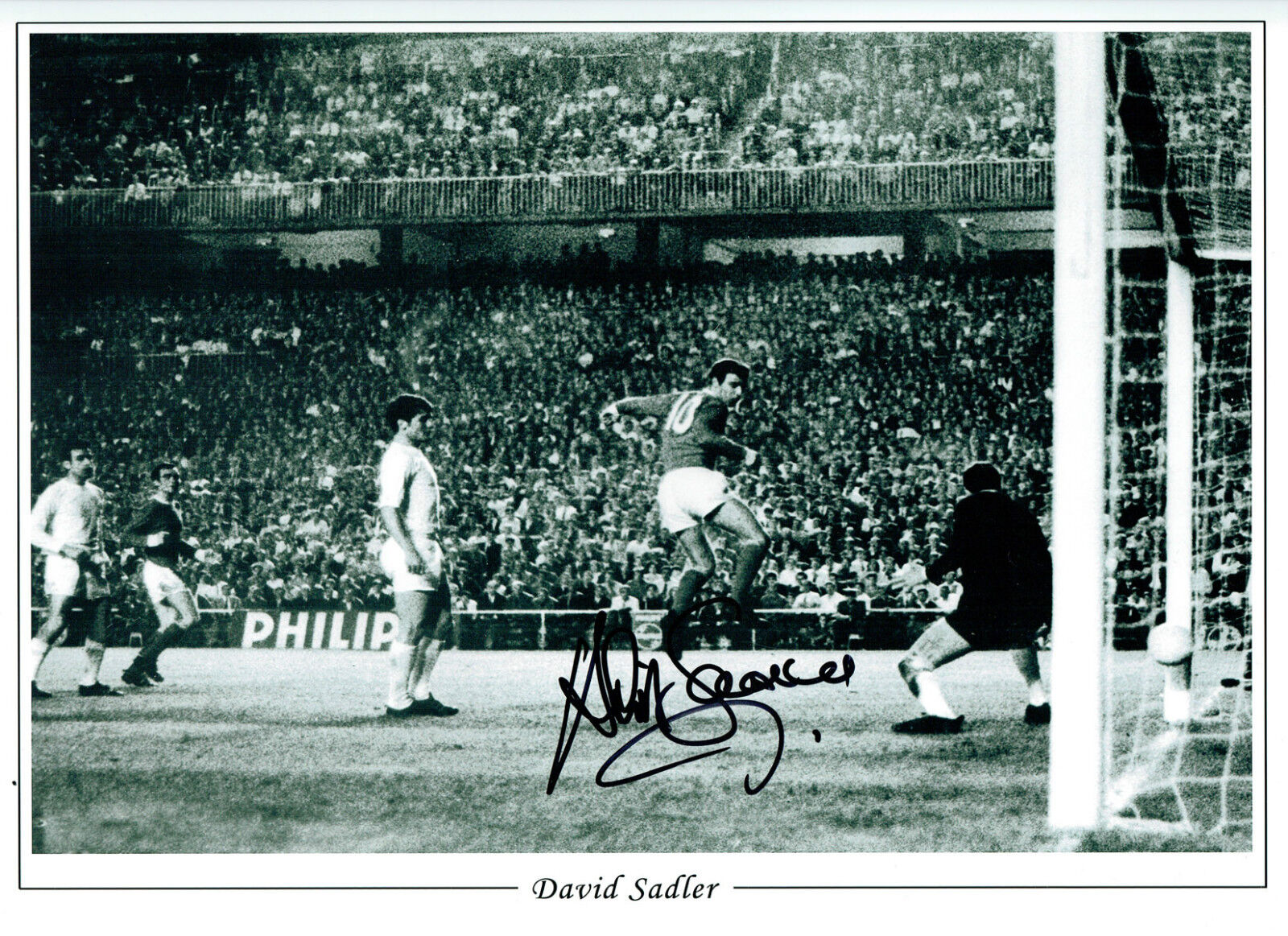 David SADLER Manchester United Signed Autograph RARE 16x12 Photo Poster painting AFTAL COA