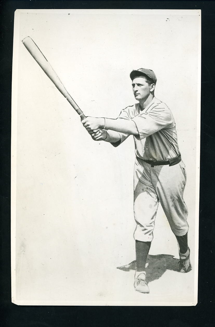 Ed Coleman batting pose The Sporting News c. 1932 Press Photo Poster painting Philadelphia A's