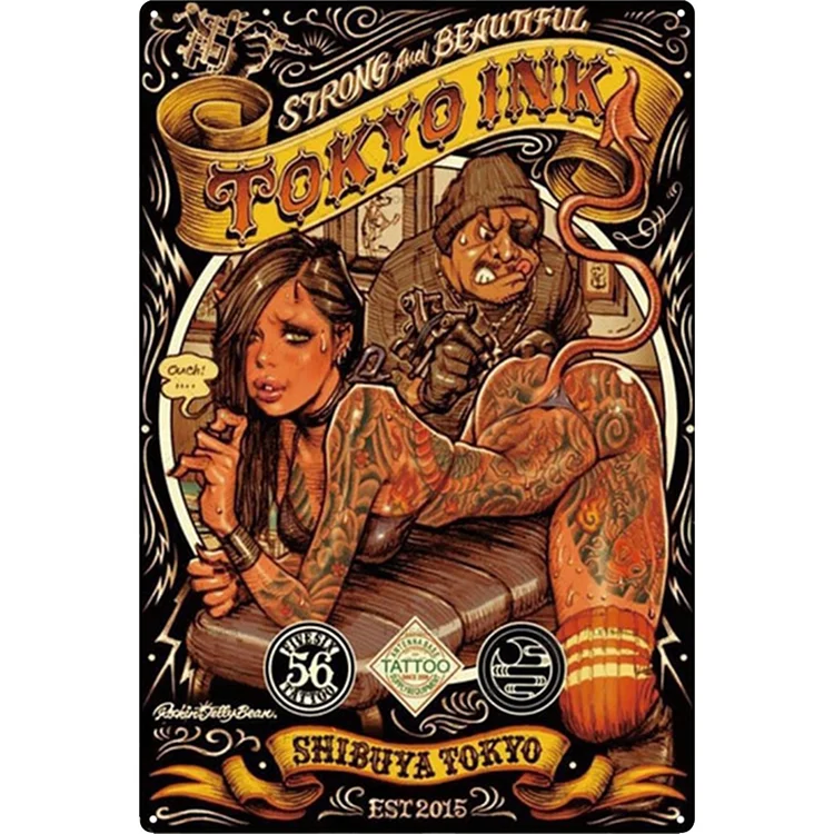 Sexy Tattoo Girl - Vintage Tin Signs/Wooden Signs - 8*12Inch/12*16Inch