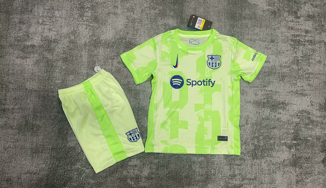 24/25 Barcelona Third Away Kids Kit Football jersey Thai Quality