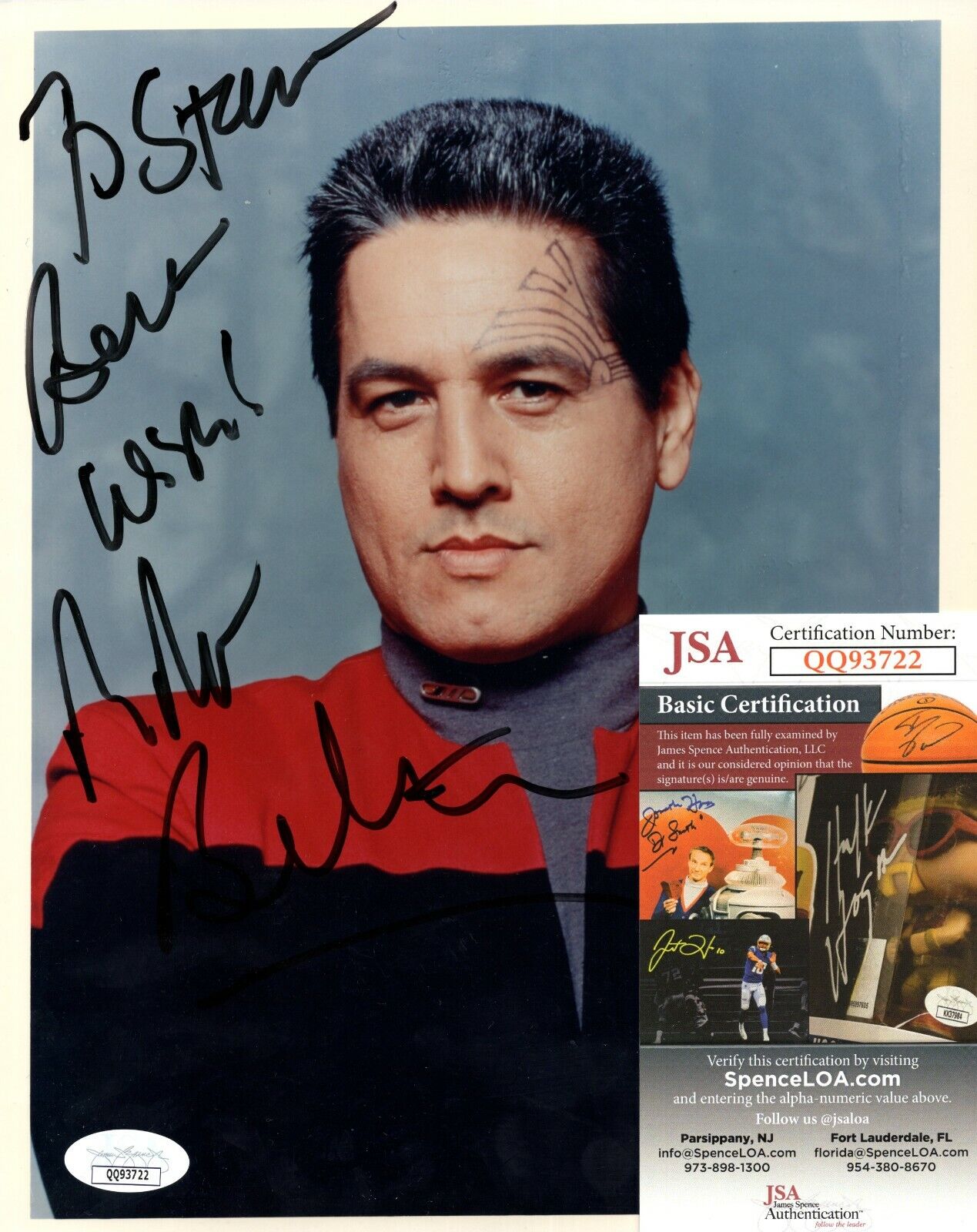 Robert Beltran Star Trek Voyager Actor Signed Autograph 8x10 Photo Poster painting with JSA COA