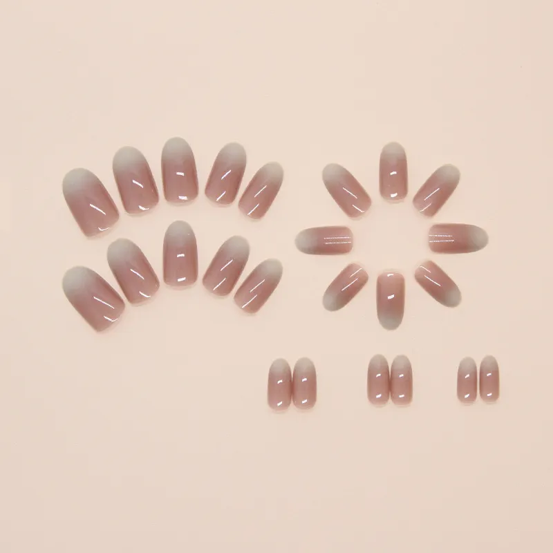 Churchf Churchf Nail Contracted Pure Color Wear Nail Removable Beauty Nail Tablet Gradient Nail Patch 24 Pieces