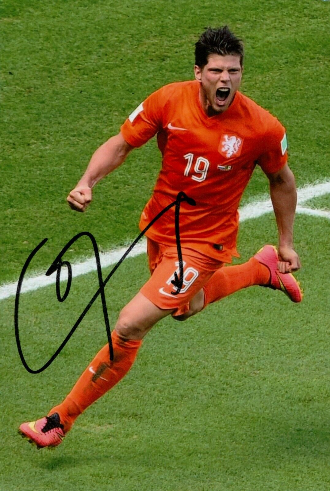 Klaas-Jan Huntelaar Hand Signed 6x4 Photo Poster painting Netherlands Schalke 04 Autograph + COA