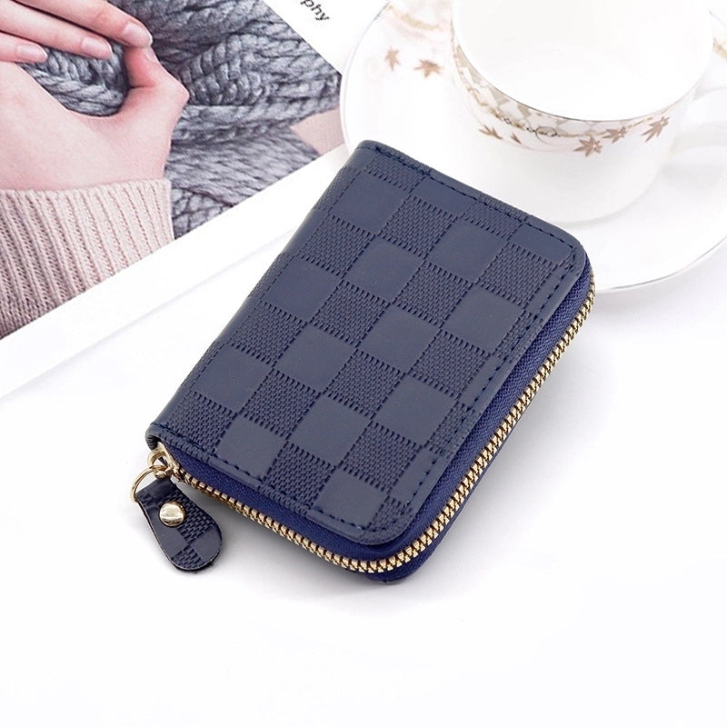 Unisex Solid Color Pu Leather Zipper Wallets