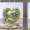 Diamond Painting Acrylic Cabin in The Woods Window Hanging Pendant for Home Decor