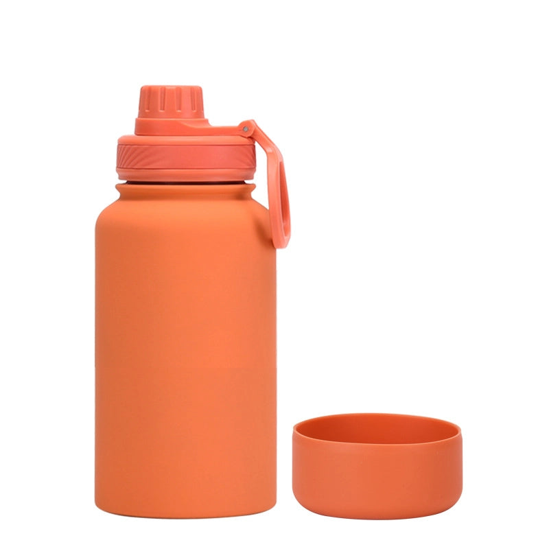 Casual Solid Color Stainless Steel Silica Gel Water Bottles 1 Piece