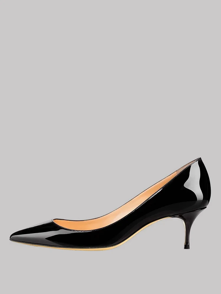 60mm  Women's Kitten Heels Apricot Bottom Classic Pointed Toe Daily Gradient Pumps