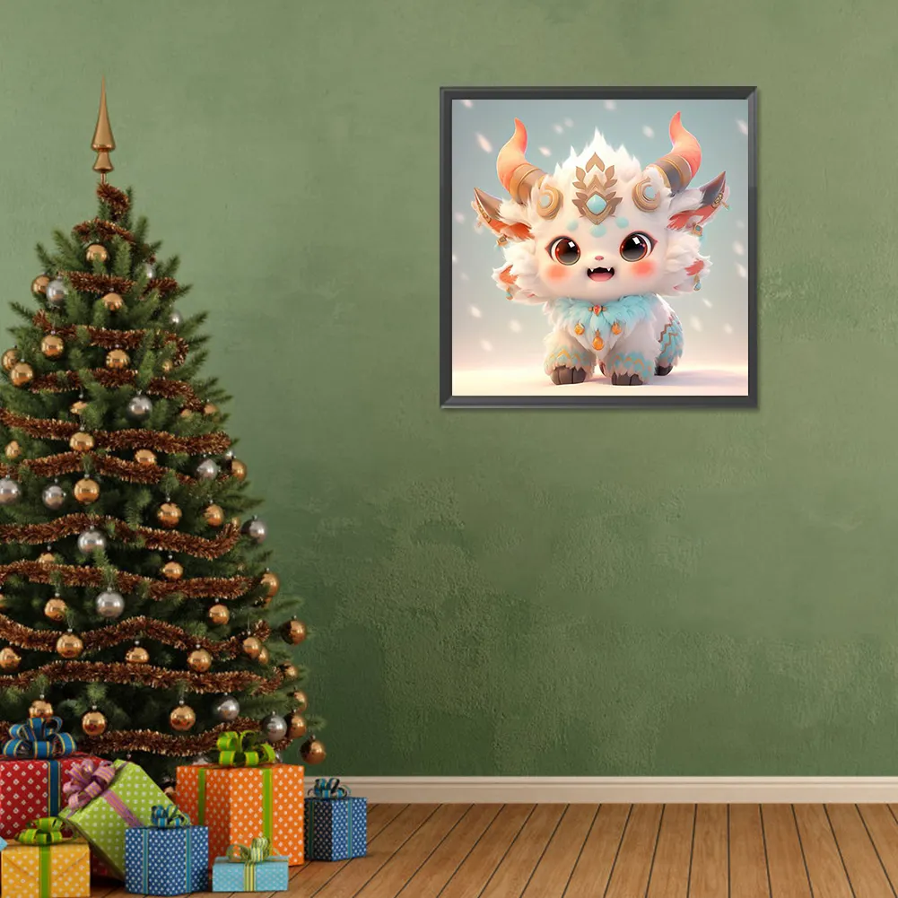 Full Round Diamond Painting 30*30cm - Cute Nian Beast