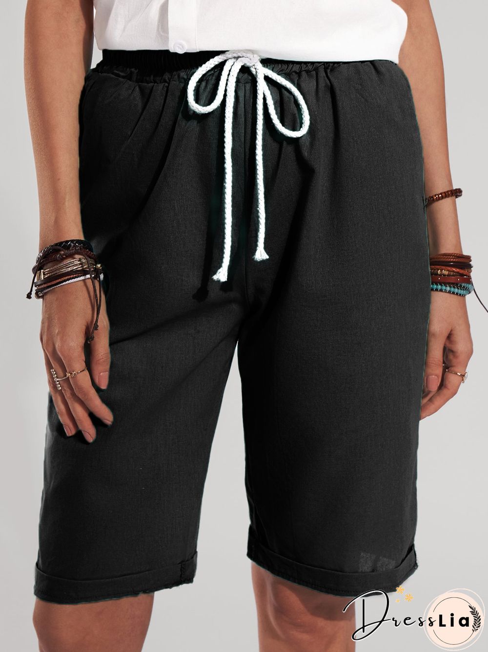 Cotton and linen women's trousers, thin casual pants, nine-point pants, five-point Shorts