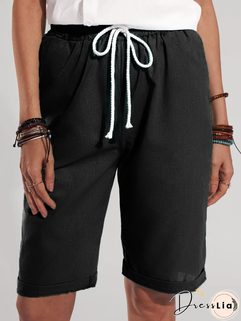 Cotton and linen women's trousers, thin casual pants, nine-point pants, five-point Shorts