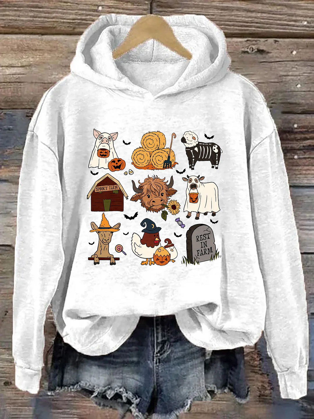 Highland Cow Halloween Hoodie
