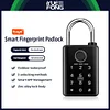 Graffiti Bluetooth Smart Fingerprint Padlock Remote Sharing Unlock Password Padlock Card Swipe Lock with Key