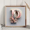Feather Letter P-Full Round Diamond Painting 30*30CM