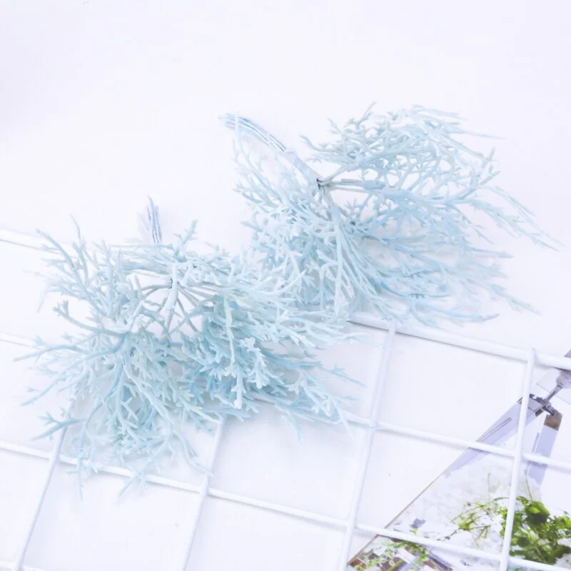 10pcs Mini Artificial Plant Green Acorn leaf Flower For Wedding Home Wreath Decora DIY Scrapbooking Craft Christmas Accessories