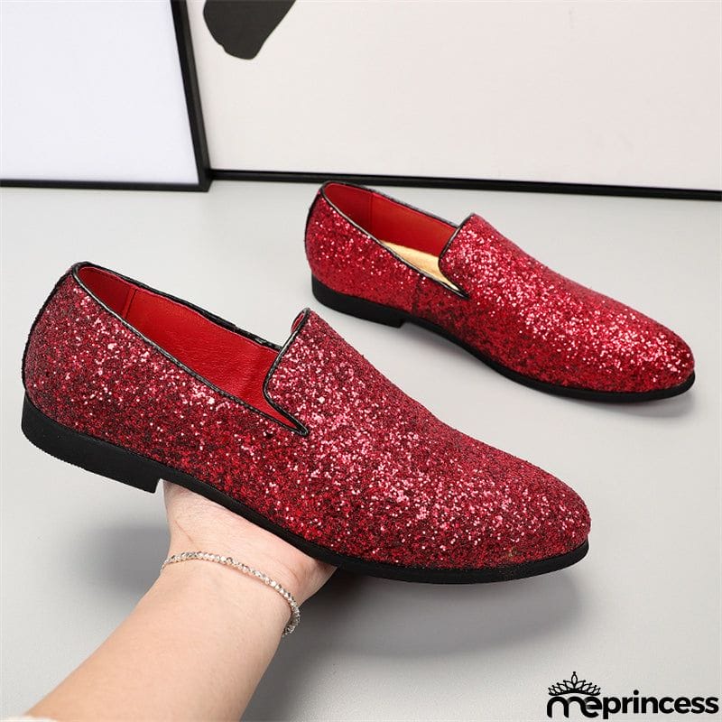 Men's Fashion Glitter Party Dress Shoes