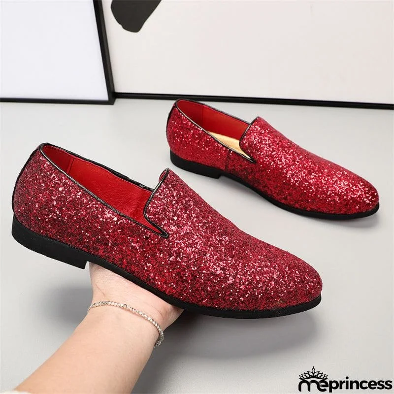 Men's Fashion Glitter Party Dress Shoes