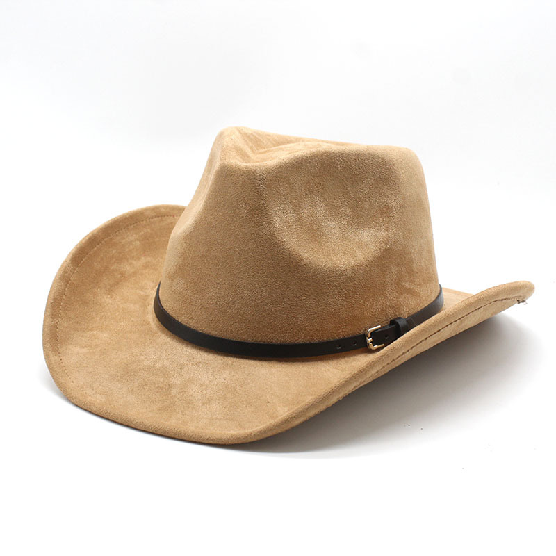 New British-style women's suede ethnic-style cowboy hat