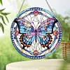 2pcs Diamond Painting 2D Flat Butterfly Pendant Decor for Home & Windows