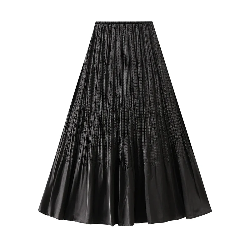 Nigikala Nigikala A-Word Half-Dress Woman 2025 Spring New High-End Temperament Pendant Fishtail 100-Folded Long Dress K532