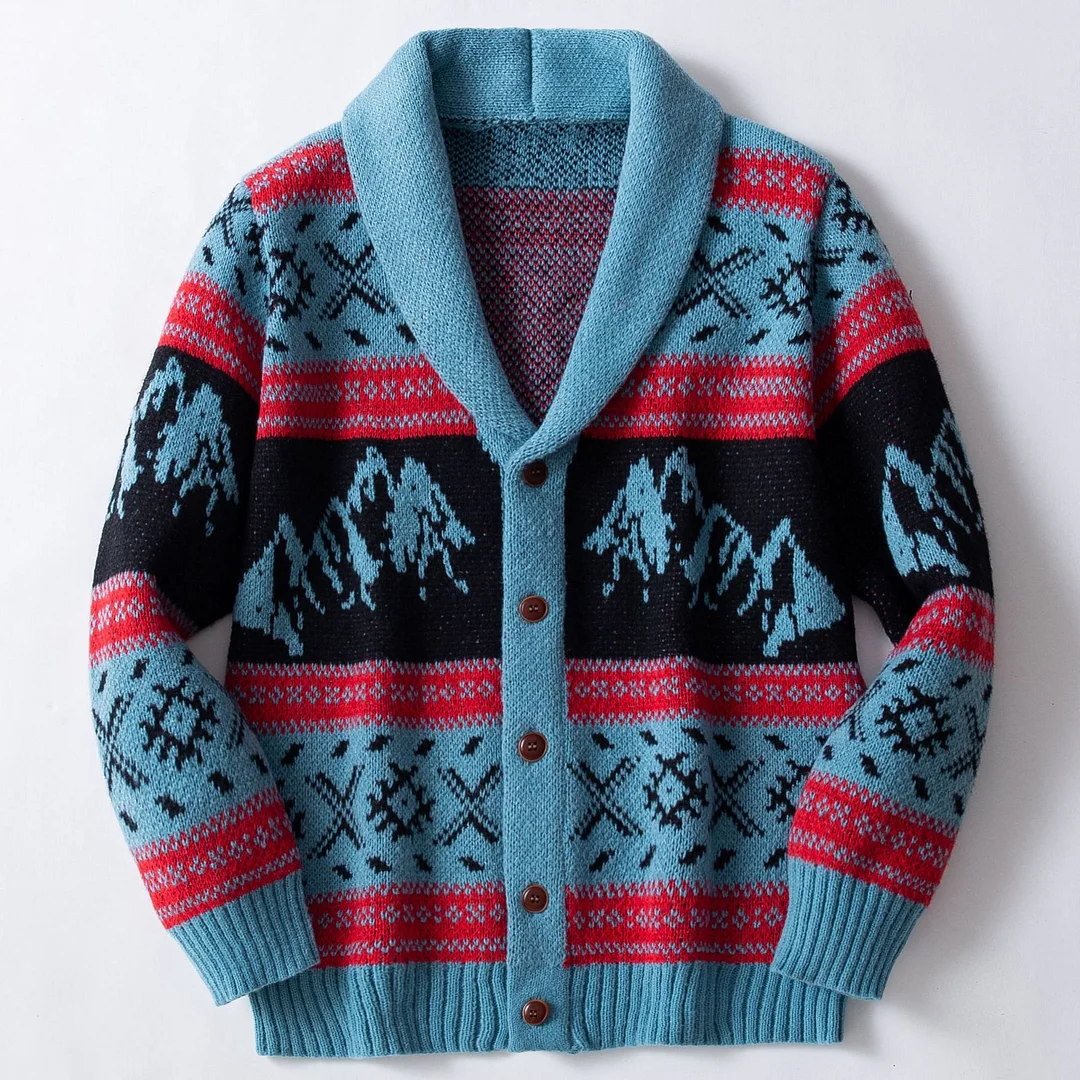 Uveng Uveng Men's Vintage Jacket Outdoor Winter Thick Rhisey Sweater SY0173