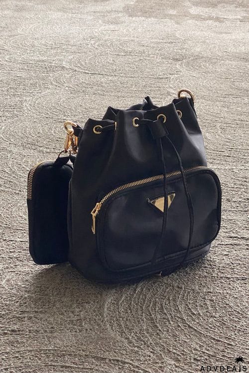 Nylon Adjustable Strap Bucket Bag