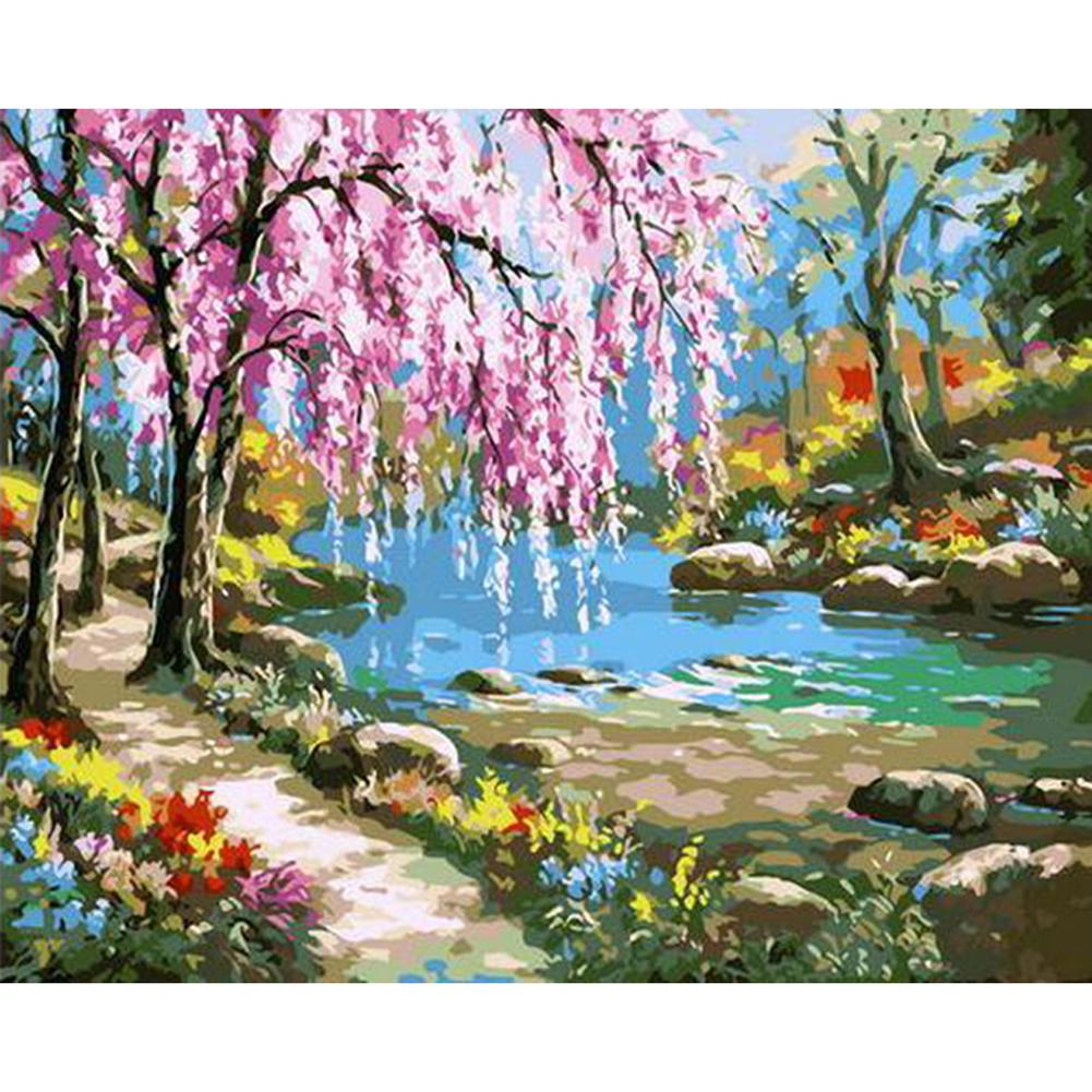 

40x50cm - Paint By Numbers Countryside River, 501 Original