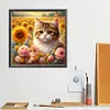 Diamond Painting -DIY Full Round Drill Flower Cat(40*40 CM)