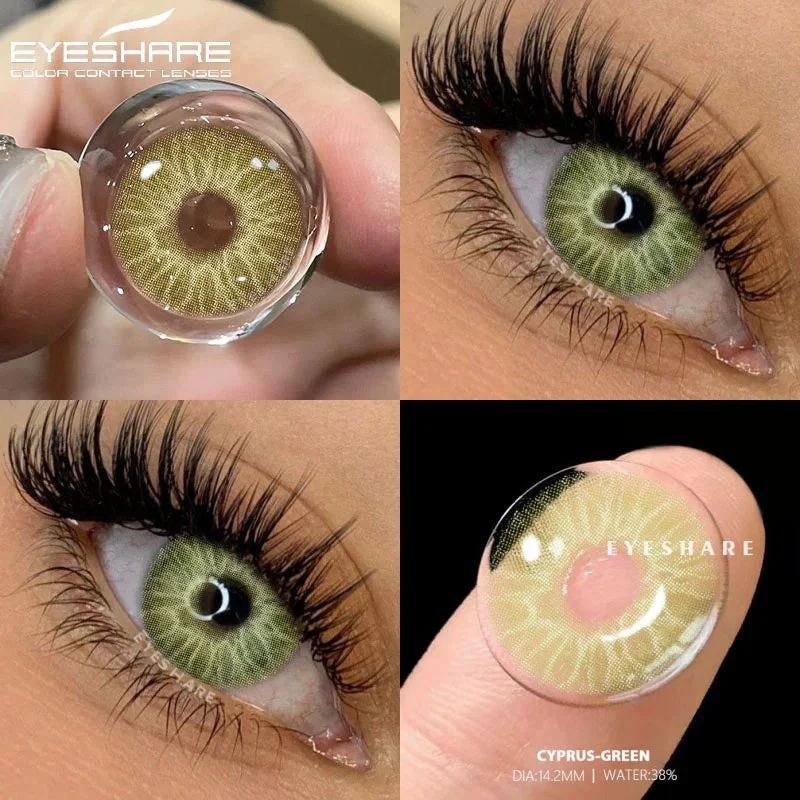 Sdrawing 1pair Natural Colored Contacts Lenses for Eyes Blue Eyes Lenses Green Contacts Yearly Beautiful Pupil Eyes Contact Lens
