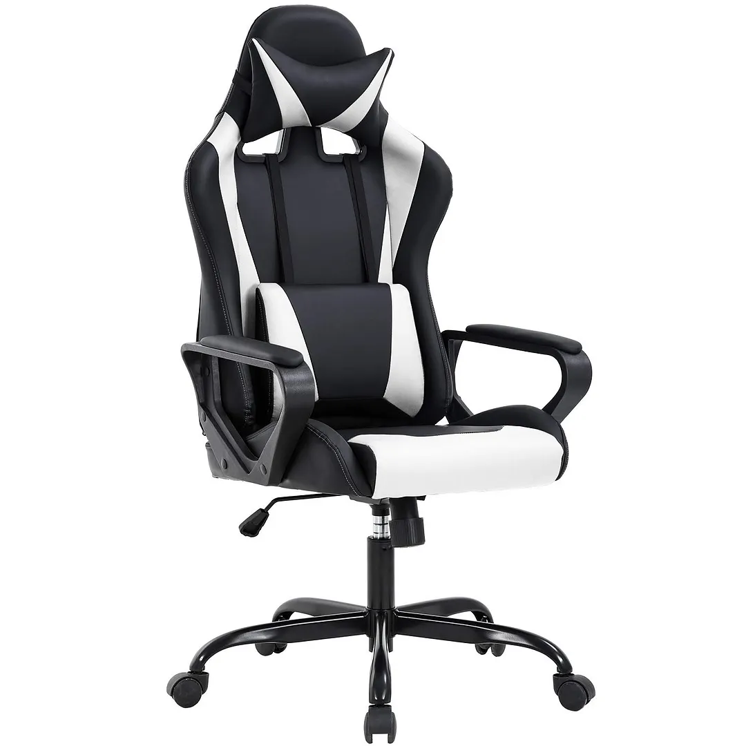 Suitable for women and men with low back painHigh back with lumbar supportComputer office chair