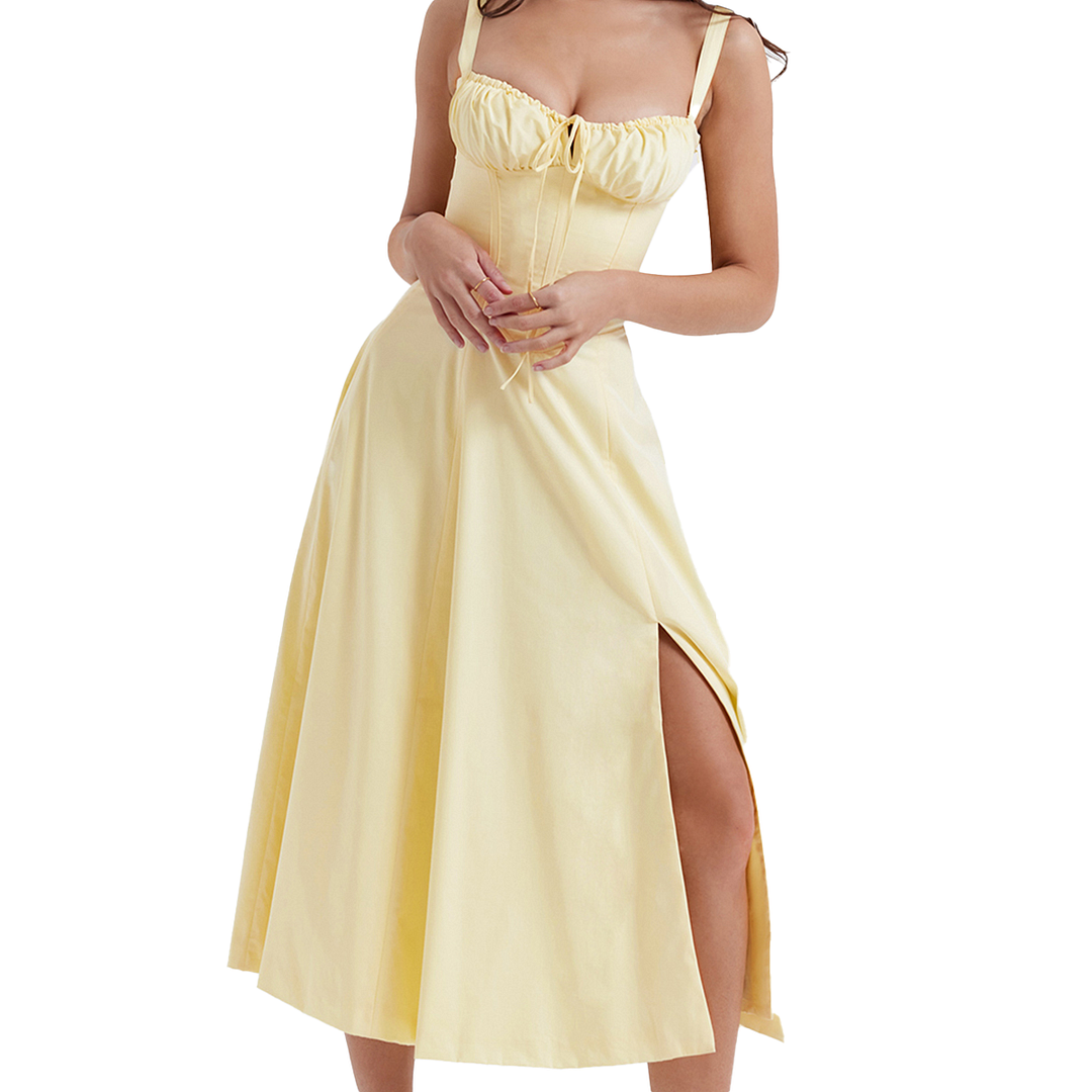 Fiora - Midi Bustier Corset Sun Dress