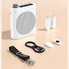 Voice Amplifier with Dual Lavalier Lapel Clip BT Microphone Portable Speaker Megaphone for Streaming Class Speech Meeting Yoga Guides