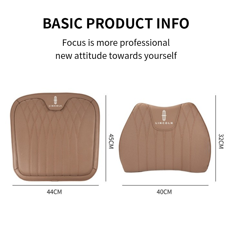 Napa Leather Car Seat Cushion Lumbar Seat Cushion